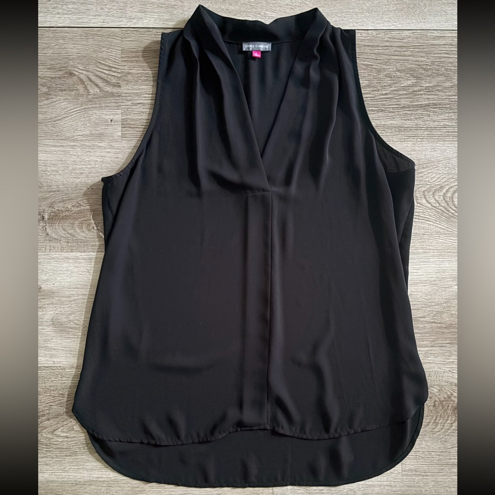 Vince Camuto Black Sleeveless Blouse